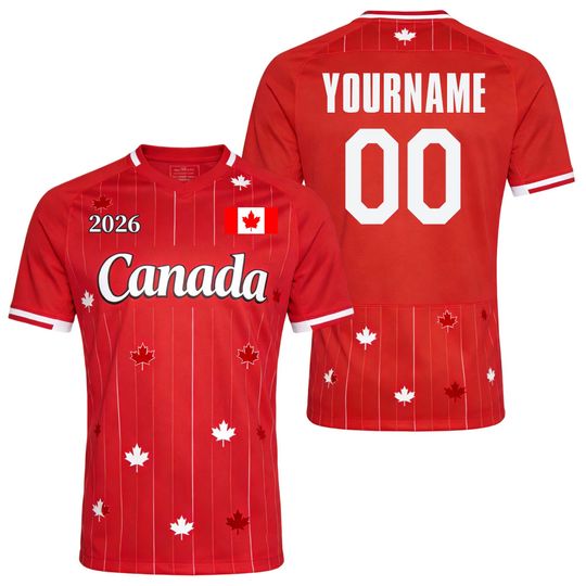 Discover Custom Kids Youths Mens Womens Canada 2026 Cup T Shirts Soccer Jersey For Fans