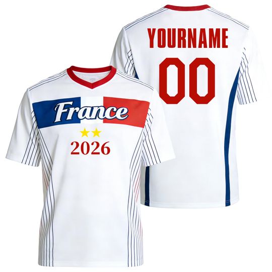 Discover Custom Kids Youths Mens Womens France 2026 Cup T Shirts Soccer Jersey For Fans
