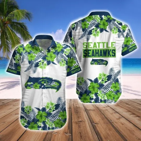 Discover Personalized Seattle Football Seahawkss Team Hawaiian Shirt Button Down Unisex