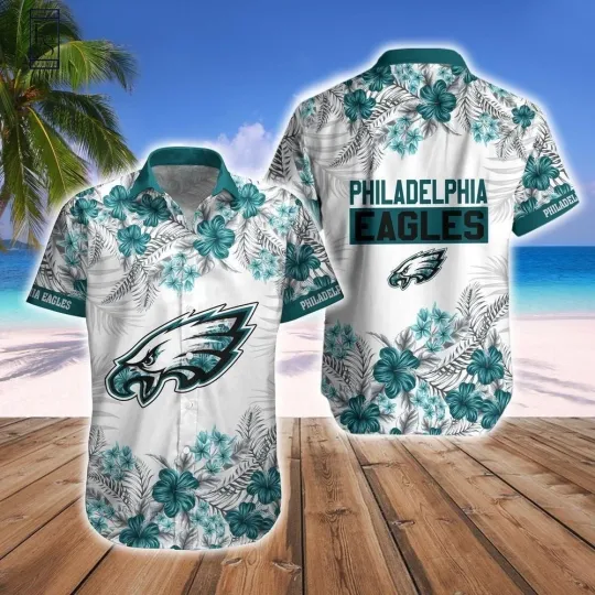Discover Personalized Philadelphia Football Eagless Team Hawaiian Shirt Button Down Adult