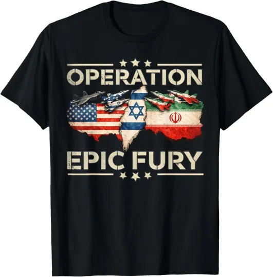 Discover Operation Epic Fury American Israel Iran Flag USA Unisex T-Shirt