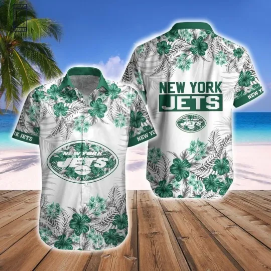 Discover Personalized New York Football Jetss Team Hawaiian Shirt Button Down Unisex