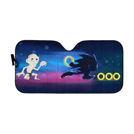 Sonic And LOTR My Precious Car Sun Shades