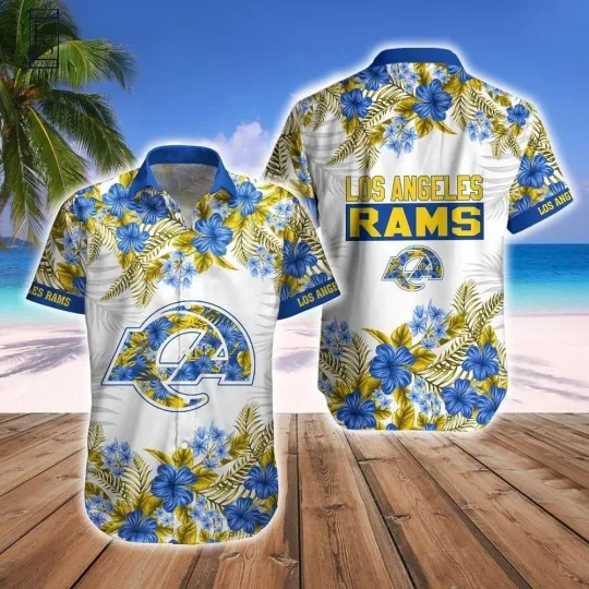 Discover Personalized Los Angeles Football Ramss Team Hawaiian Shirt Button Down Unisex