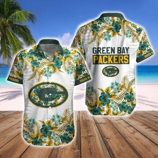 Discover Personalized Green Bay Football Packerss Team Hawaiian Shirt Button Down Unisex