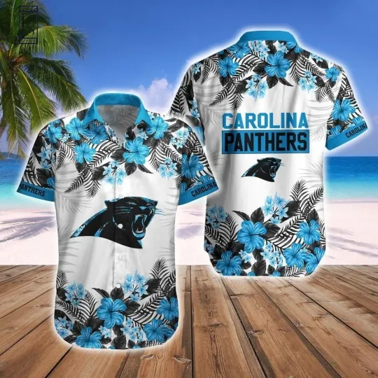 Discover Personalized Carolina Football Pantherss Team Hawaiian Shirt Button Down Unisex