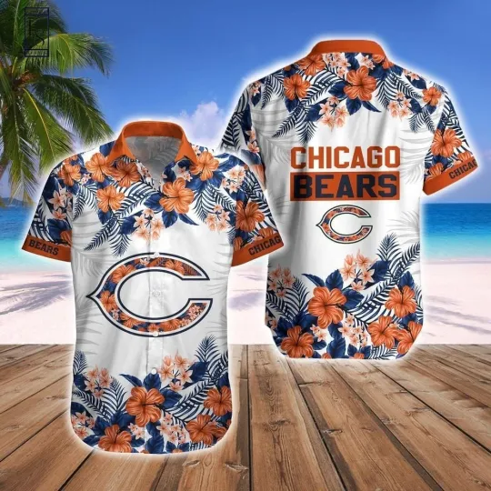 Discover Personalized Chicago Football Bearss Team Hawaiian Shirt Button Down Unisex