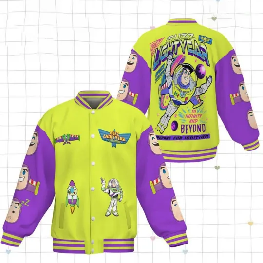 Discover Buzz Lightyear To Infinity And Beyond Toy Story Space Rangers Baseball Jacket