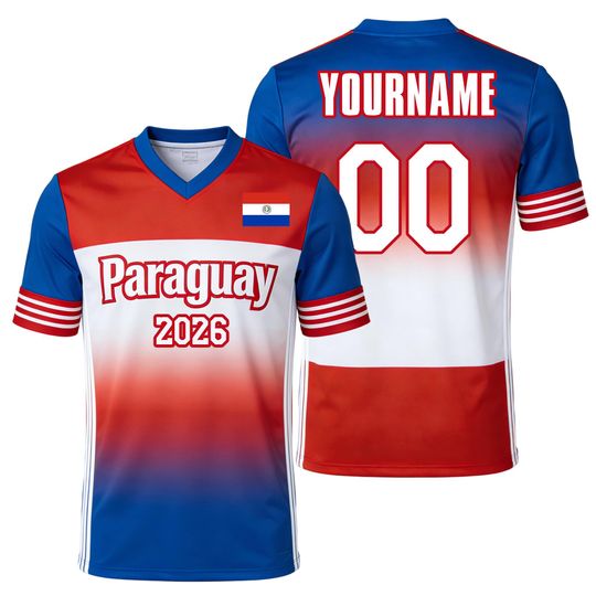 Discover Custom Kids Youths Mens Womens Paraguay 2026 Cup T Shirts Soccer Jersey For Fans