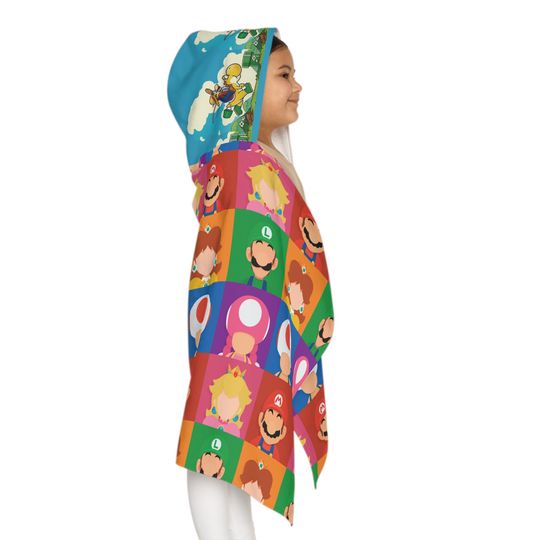 Mario Characters Hooded Towel Gamer Gift