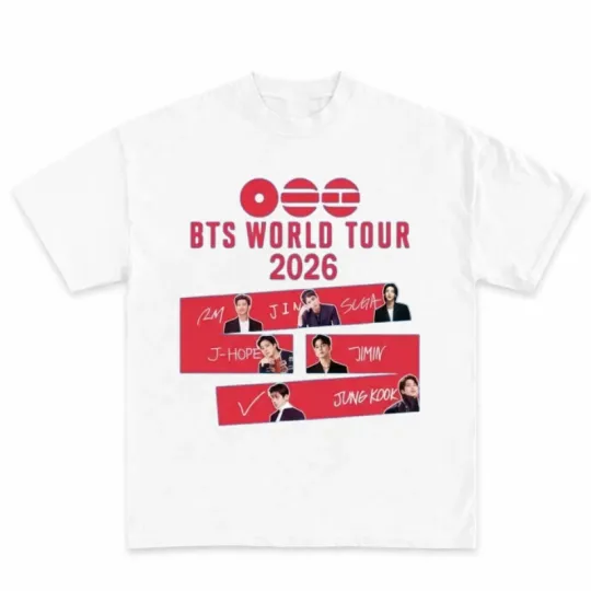 Discover 2026 World Tour BTS T-Shirt, ARMY Unisex Tee