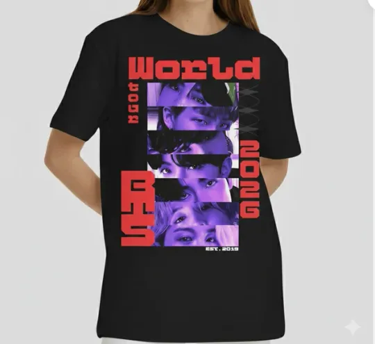 Discover BTS World Tour Music Graphic Shirt 2026 - Unisex Music Lovers - Retro Gift Style