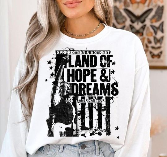 Discover Bruce Springsteen Tour 2026 T-shirt, Bruce Springsteen Land Of Hope & Dreams Tour Shirt