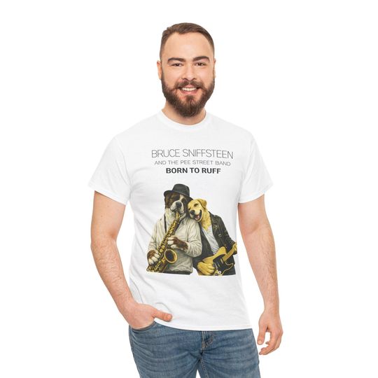Discover Bruce Sniffsteen Dog Parody T-Shirt  Funny Springsteen Tour Tee