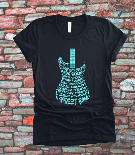 Vintage Bruce Springsteen T-Shirt, E Street Band Guitar Tee