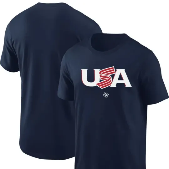 Discover USA Baseball 2026 World Baseball Classic Country Navy T-Shirt