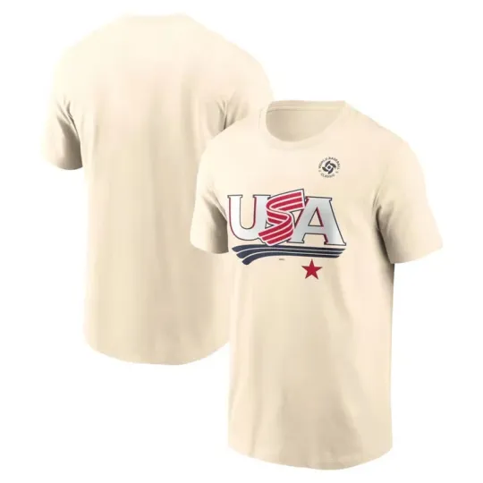 Discover Men's USA Baseball Sand 2026 World Baseball Classic Local T-Shirt