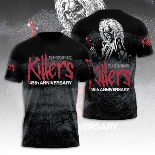 Discover Iron 1Maiden x Killers 45th Anniversary 2026 3D Apparel Shirt