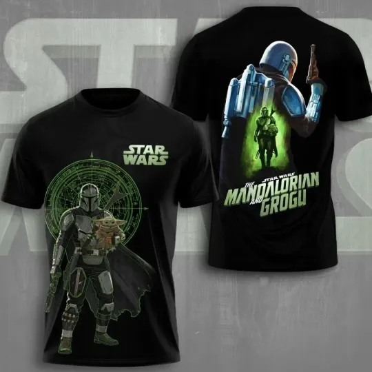 Starrr Wars x The Mandalorian and Grogu 3D  Unisex T-shirt