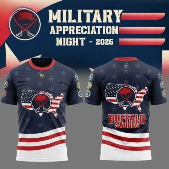 Discover Sabres x Military Appreciation 2026 T-Shirt