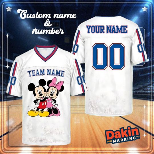 Discover Custom Name Sports Jersey, Personalized Number Football Shirt, White Team Fan Jersey