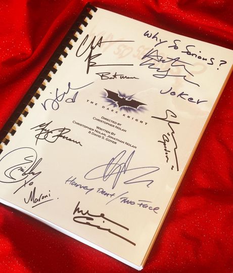 Discover DARK, KNIGHT, Movie Notebooks, Bat, Man, Birthday Gift, Movie Gift, Film Script, Autographs, Christmas