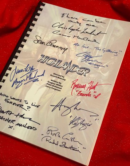 Discover HIGHLANDER Movie Notebooks, High Quality Printed Cast Signatures, Birthday Gift, Movie Gift, Film Screenplay,