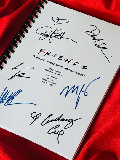 Discover FRIENDS Notebooks, Printed Cast Signatures, Valentines Present, Birthday Gift, Movie Gift, Film Script, Film Present, Movies, Cinema