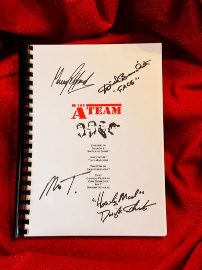 Discover THE A-TEAM Signed Notebooks, Movie Present, Birthday Gift, Movie Gift, Film Script, Film Present, Movies, Cinema, 1980's, retro