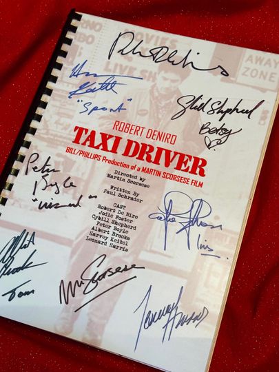 Discover TAXI DRIVER Movie Notebooks, Birthday Gift, Movie Gift, Film Script, Screenplay, Autographs, Printed Cast Autographs
