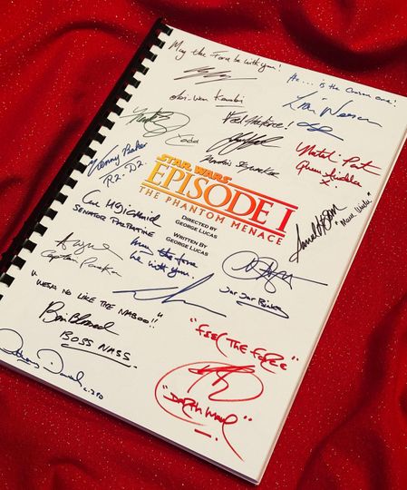 PHANTOM, MENACE, Movie Notebooks, Present, Birthday Gift, Movie Gift, Film Script, Star, Christmas, Screenplay,
