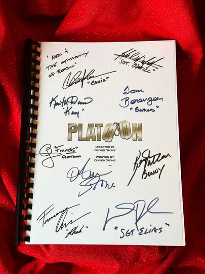 Discover PLATOON Signed Movie Notebooks, Birthday Gift, Movie Gift, Film, Screenplay, Present, Film