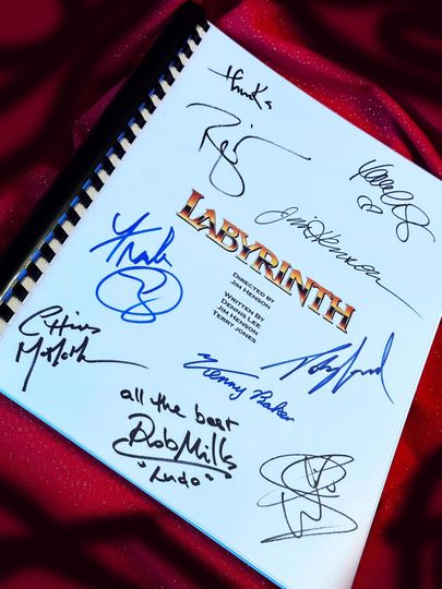Discover LABYRINTH Movie Notebooks, Birthday Gift, Movie Gift, Film Script, Screenplay, Christmas, Present, High Quality Printed Cast Signatures
