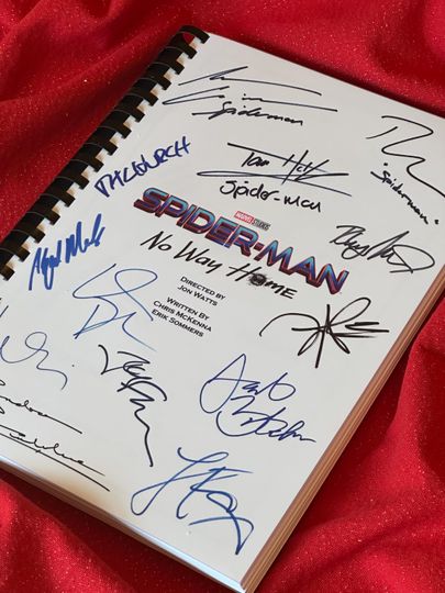 Discover No Way Home Signed Movie Notebooks, Birthday Gift, Movie Gift, Film Script, Screenplay, Autographs, Cinema, Movies, Movie, Marvel
