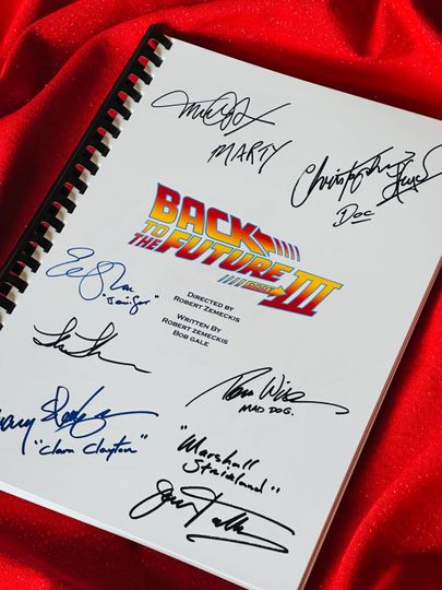 Discover Back, Future PART 3 Signed Movie Notebooks, Birthday Gift, Movie Gift, Film Screenplay, 80's, 1980's