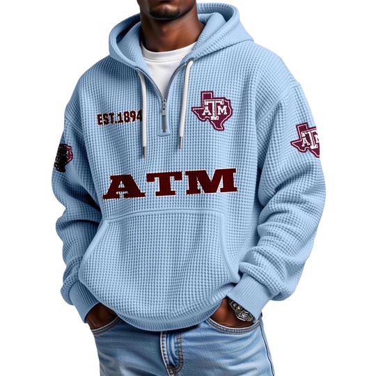 Discover ATM EST 1894 Quarter Waffle Zip Hoodie