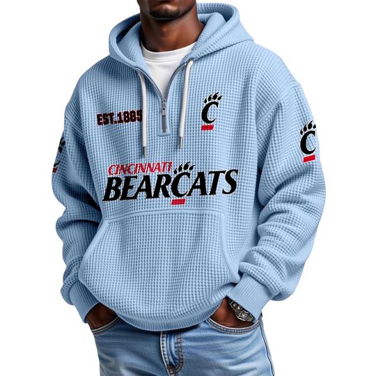 Cincinnati EST 1885 Quarter Waffle Zip Hoodie