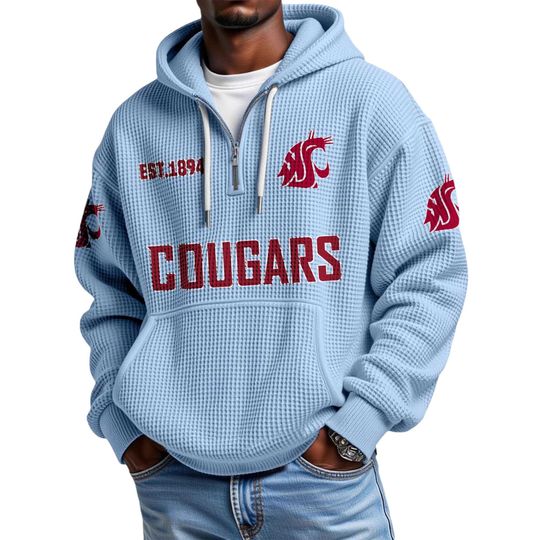 Cougars EST 1894 Quarter Waffle Zip Hoodie