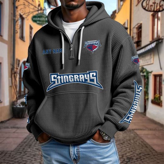 South Carolina Stingrays Personalized Name Quarter Waffle Zip Hoodie