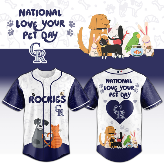 Colorado Rockies National Love Your Pet Day 2026 Limited Edition Baseball Jersey