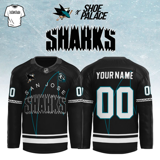 San Jose Sharks x Shoe Palace 2026 Edition Custom Name Hockey Jersey