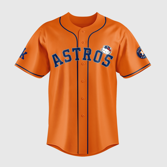 Houston Astros x Hello Kitty Night 2026 Limited Edition Orange Baseball Jersey