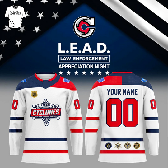Discover Personalized Cincinnati Cyclones Law Enforcement Night Edition Hockey Jersey