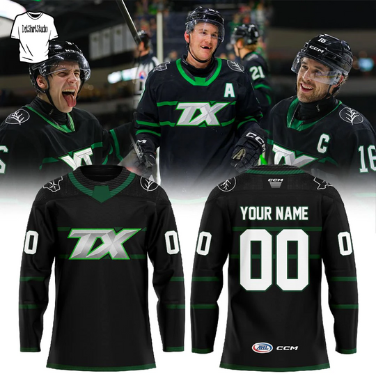 Discover Texas Stars Dark Mode TX Edition Custom Name Jersey