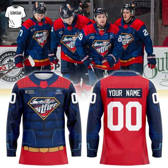 Discover Personalized Windsor Spitfires Super Hero Night Limited Edition Hockey Jersey