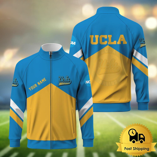 Discover UCLAA Bruins Logo Custom Standing Neck Zipper Jacket