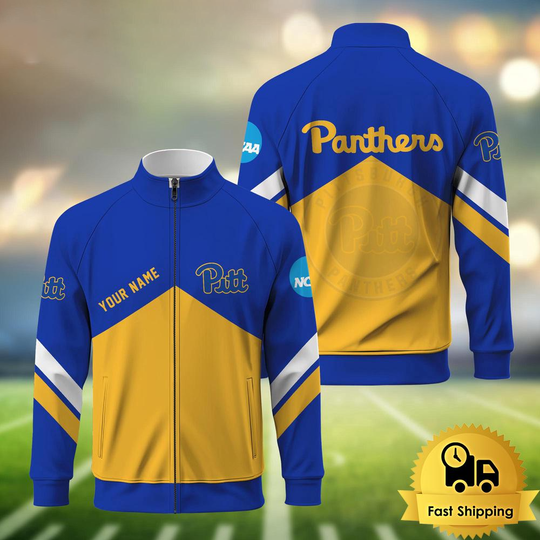Discover Pittsburghh Panthers Logo Custom Standing Neck Zipper Jacket