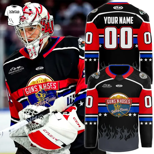 Discover Utah Grizzlies 2026 Guns n Hoses Edition Custom Name Jersey