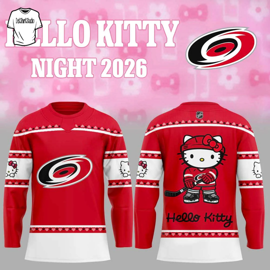 Discover Carolina Hurricanes Hello Kitty Night 2026 Hockey Jersey