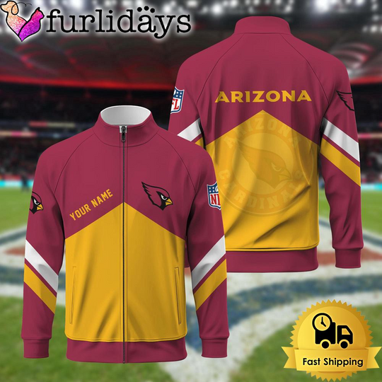 Discover Arizonna Cardinals Logo  Custom Standing Neck Zipper Jacket